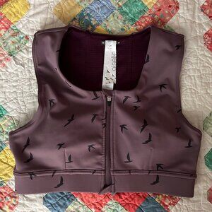 Oiselle Flyout Zip Bra -- Excellent Condition -- with Phone Pocket! -- Size 6
